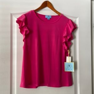 Cece hot pink sleeves top Large